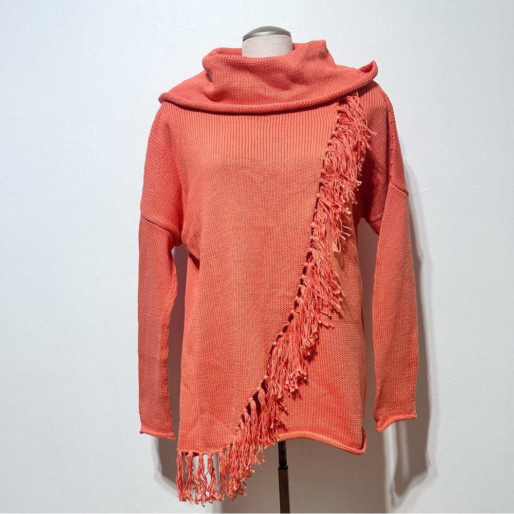 Pure Handknit by Neon Buddha Orange Bohemian Handmade Sweater Tunic Top